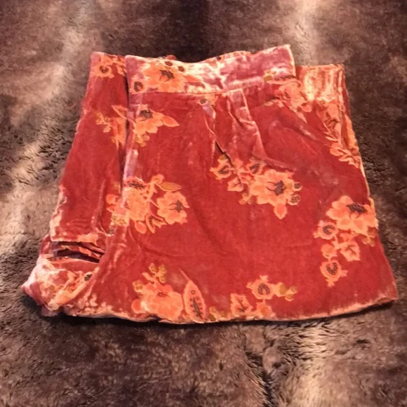 NWOT Anthropologie size small Hutch floral burnout velvet trousers - Picture 8 of 10